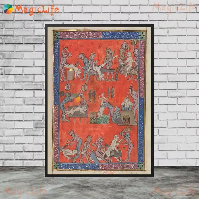 Affiches murales abstraites diable enfer