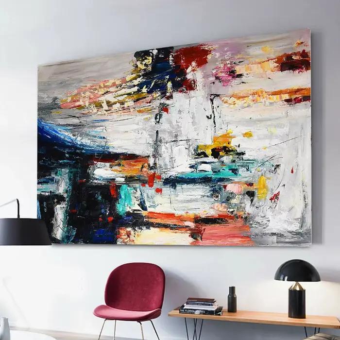 Grande peinture à l'huile sur toile d'art mural
