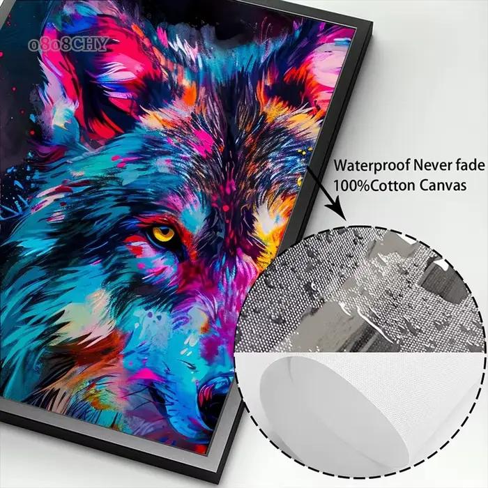 Animaux abstraits chat Lion Graffiti Art toile peinture coloré Animal mur Art affiche imprime photos Cuadros salon décor