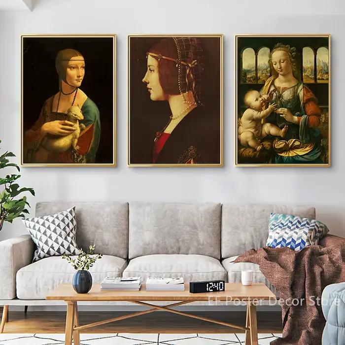 Leonardo Di Ser Piero Da Vinci Vincent Willem Van Gogh affiche imprime Vintage maison salle à manger Art décoration murale rétro peinture