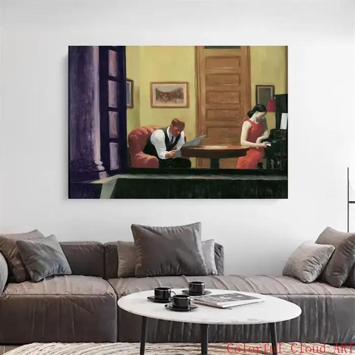 Affiche Edward Hopper, images modulaires de personnes au soleil