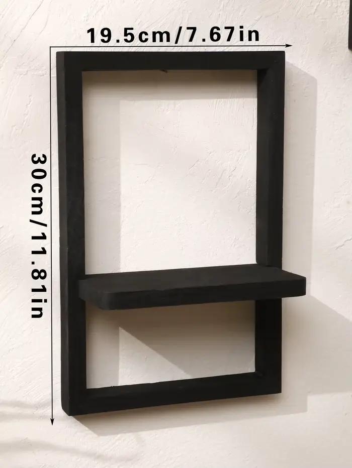 Étagère murale flottante en bois noir