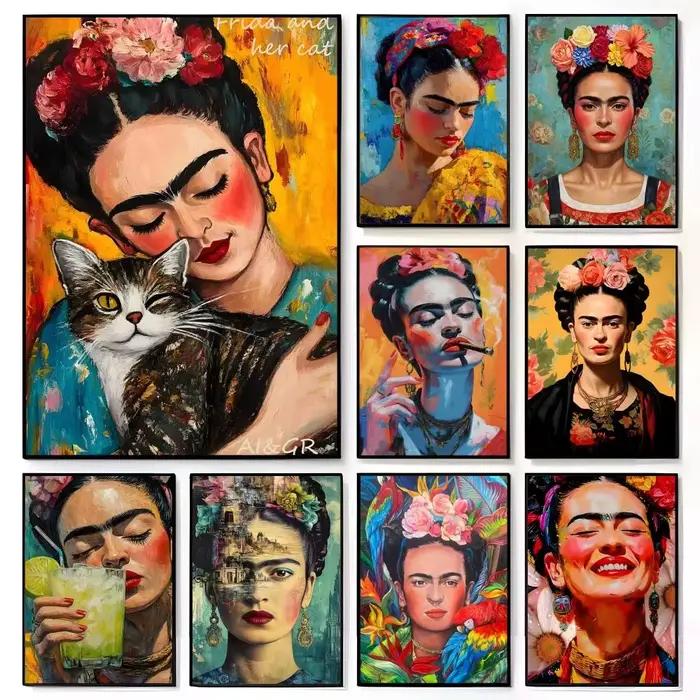 Kit de peinture diamant 5D DIY Frida Kahlo pour décoration murale de la maison