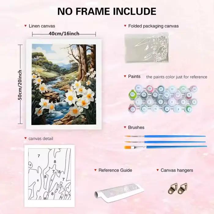 Peinture par numéros de champ de fleurs