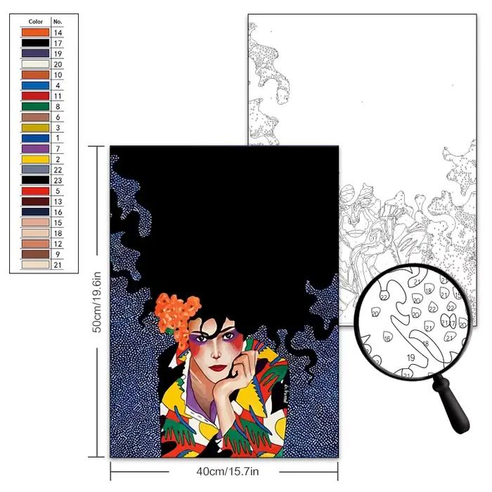 Peinture par numéros fille huile bricolage cadre coloriage par numéro Portrait photo décoration de la maison dessin sur toile Kits peints à la main