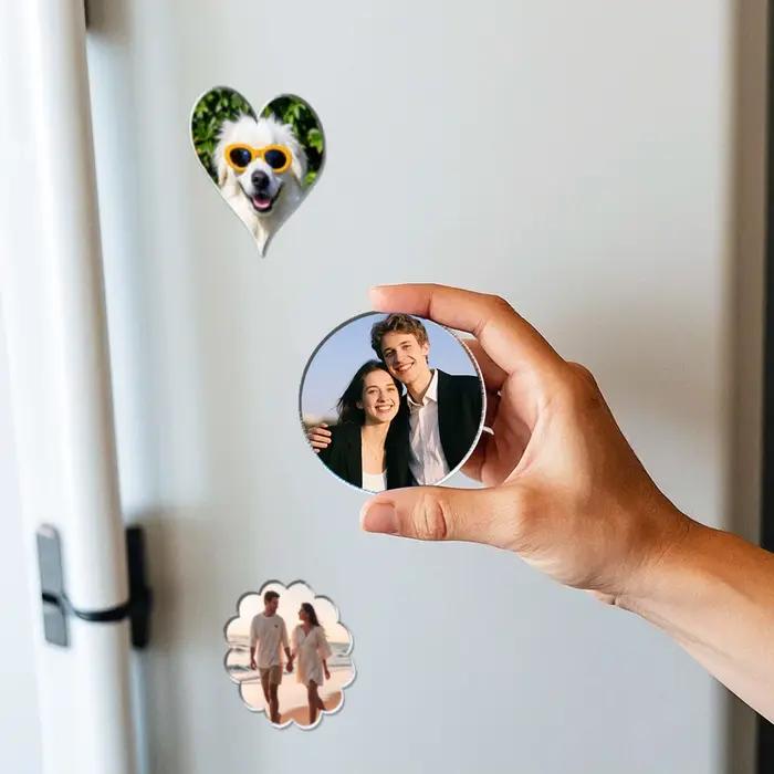 Autocollants de réfrigérateur personnalisés avec photo et texte