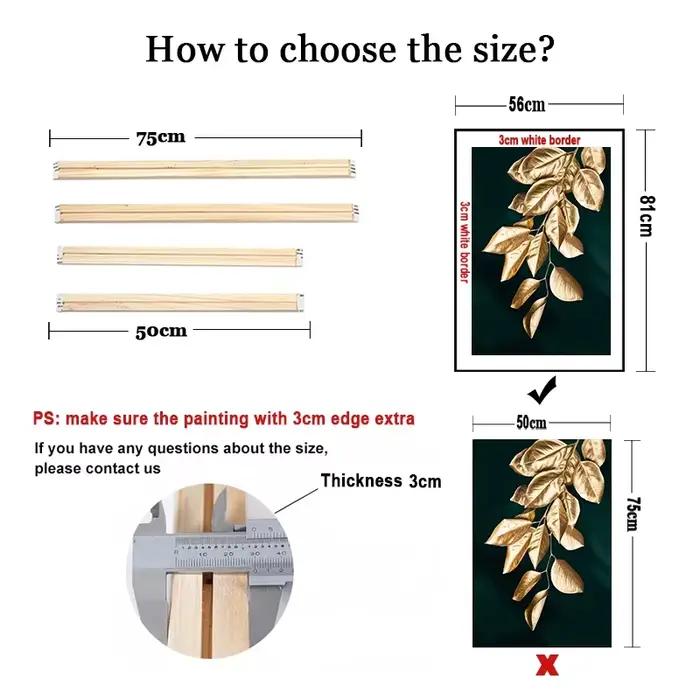 Cadre en bois décoratif pour peinture