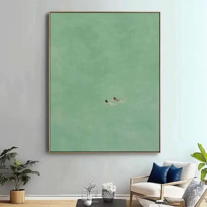 Affiche d'océan vert sans cadre