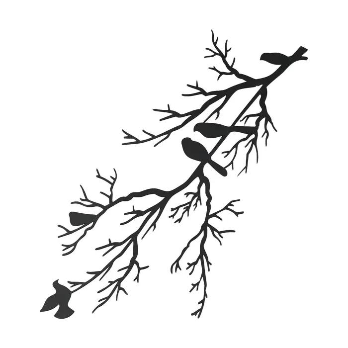 Branches d'arbres en métal