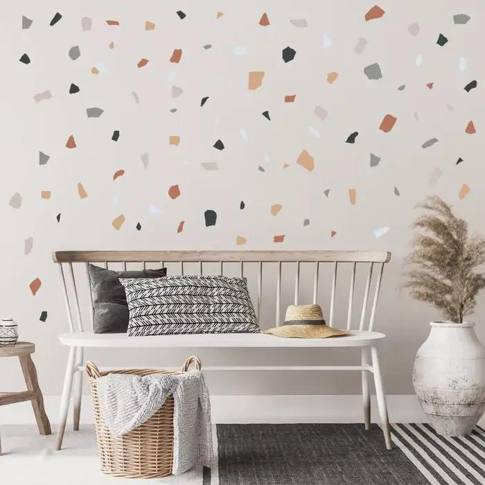 Autocollant mural en marbre pour salon et chambre à coucher