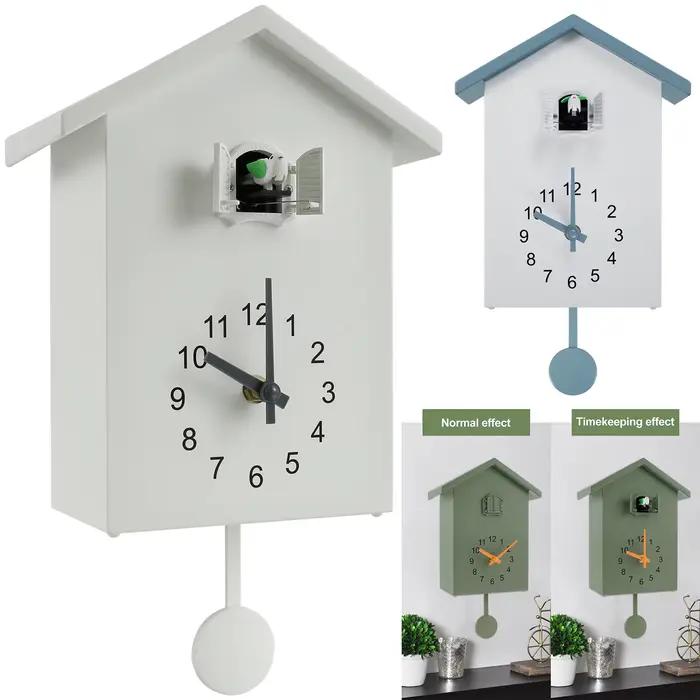 Horloge murale coucou avec maison d'oiseau Chimer
