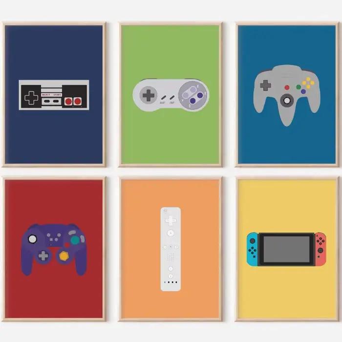 Affiche de jeu vidéo minimaliste