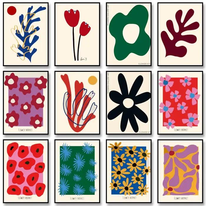 Affiches de fleurs modernes