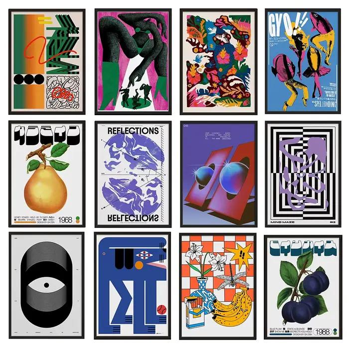 Affiche d'art abstrait classique