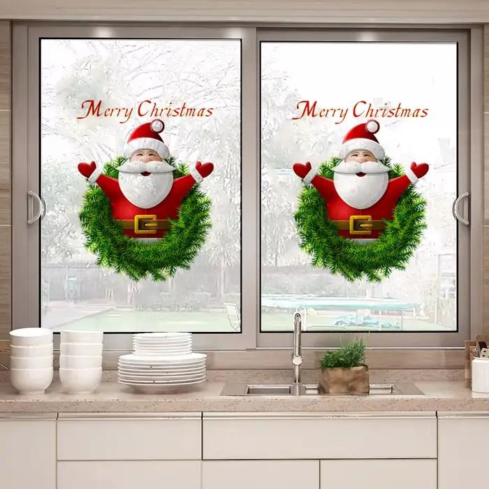 Autocollant mural Père Noël Joyeux Noël pour la décoration de Noël