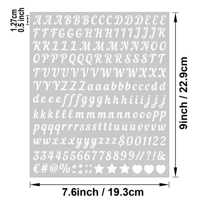 Autocollant lettre 0, 5 pouce
