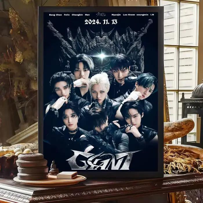 Affiche de dessin animé s-stray k-kids Kpop