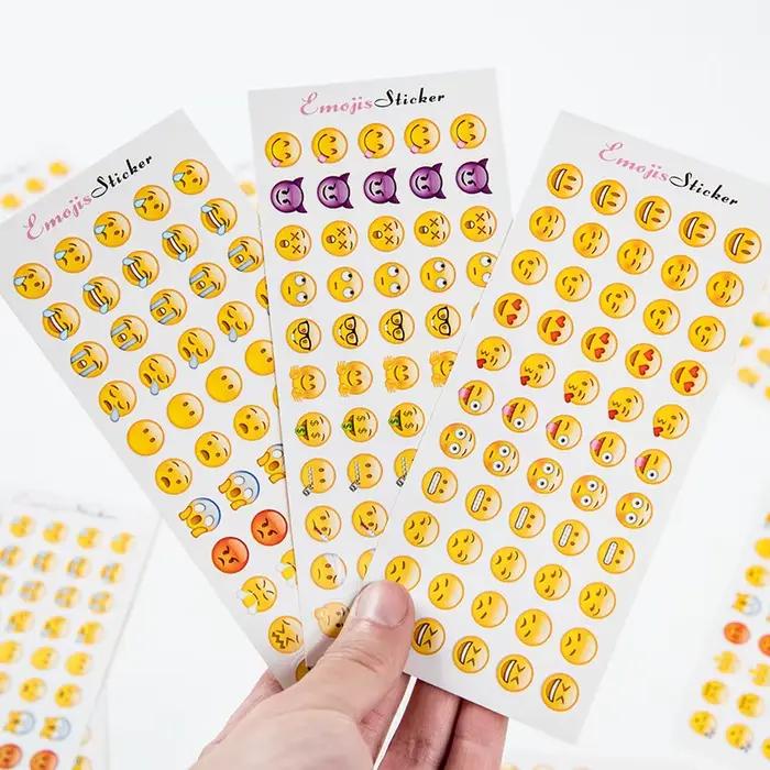 Ensemble d'autocollants encourageants pour Mobile Emojis Cartoon Smiley