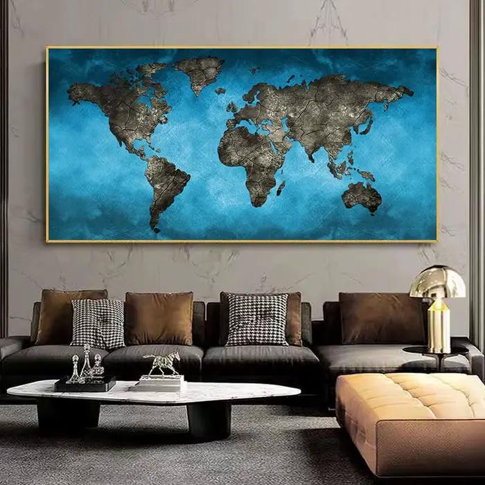 Décoration murale moderne carte du monde