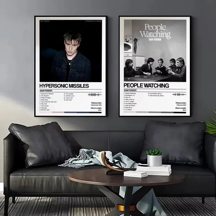 Affiche d'album S-Sam F-Fender, autocollants artistiques HD, peinture auto-adhésive, décoration moderne pour la maison, autocollants muraux pour chambre à coucher, salon, cadeau