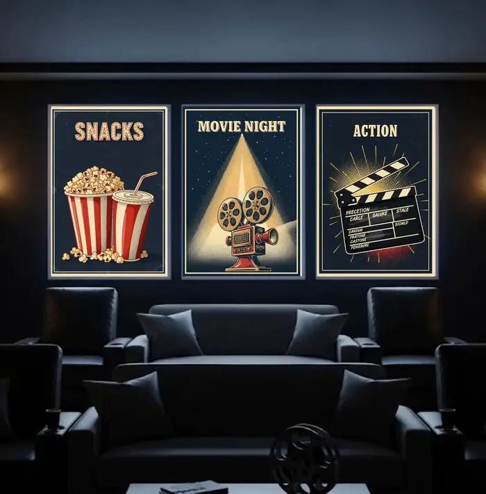 Ensemble d'affiches de film Vintage