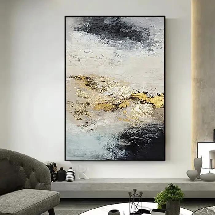 Peinture à l'huile peinte à la main sur feuille d'or