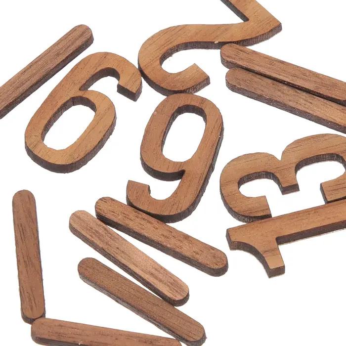 Kit de numéros d'horloge en bois