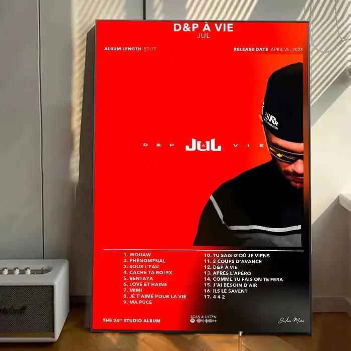 Rappeur j-jul D & P A Vie affiche galerie imprime auto-adhésif décor à la maison décoration Stickers muraux salon autocollant