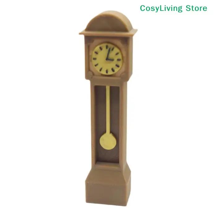 Mini Horloge Rétro sur Pied Décoration de Bureau Modèle de Meuble