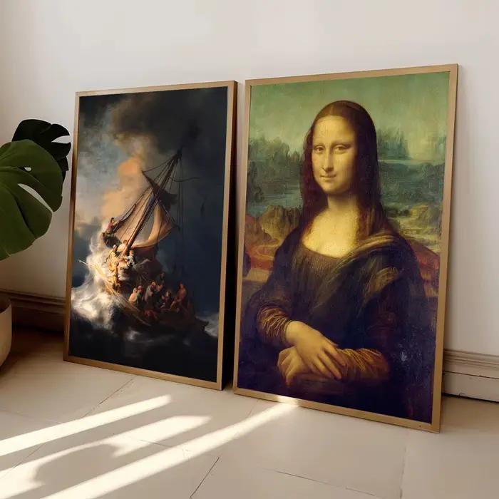 Portrait de Mona Lisa Napoléon traversant les Alpes