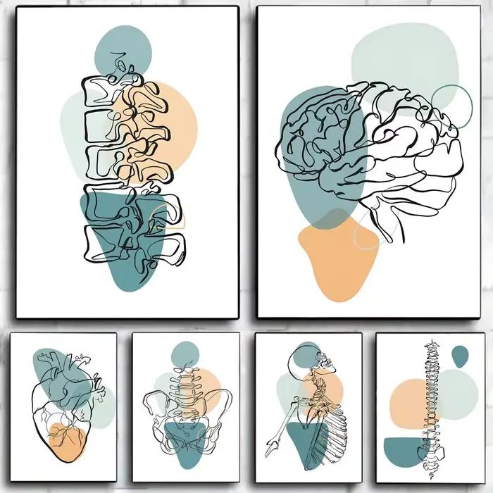 Affiche d'anatomie médicale abstraite du cœur