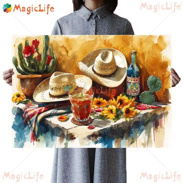 Affiche de marché du mexique imprimée