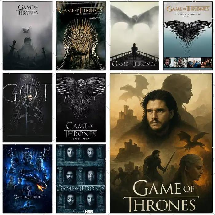 Affiche Game Of T-Thrones, autocollant artistique haute définition, auto-adhésif, imperméable, décoration de la maison pour salon