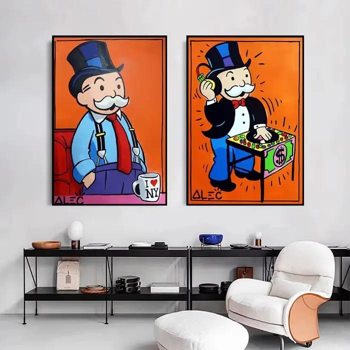 Décoration murale de dessin animé Orange