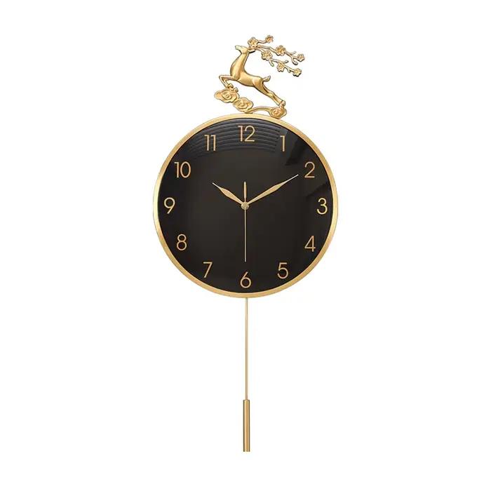 Horloge murale De salon industrielle ronde esthétique moderne minimaliste