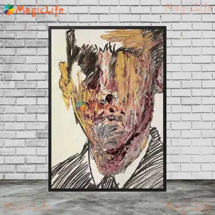 Affiche nordique avec visage flou pour homme