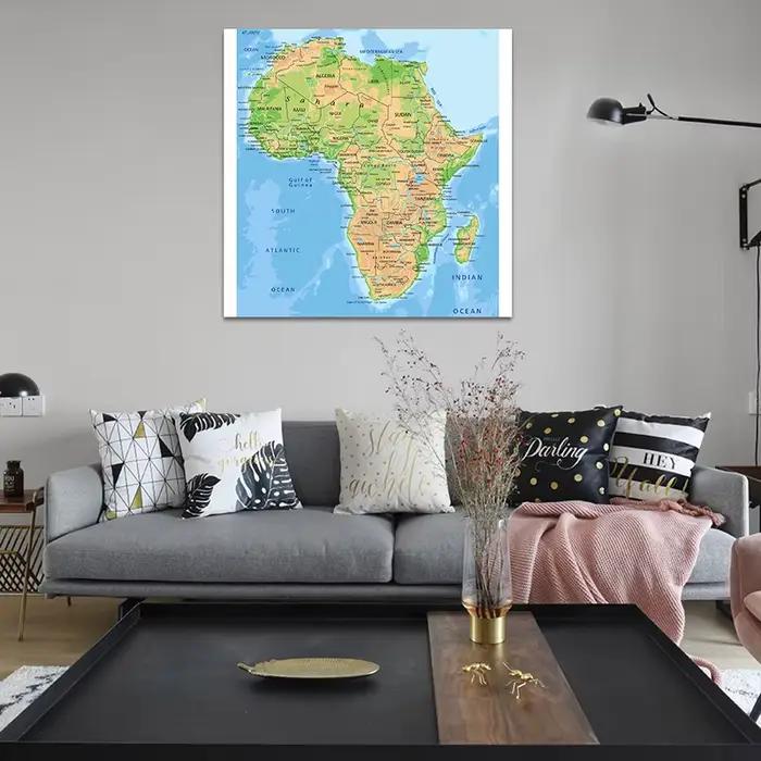 Carte topographique de l'Afrique