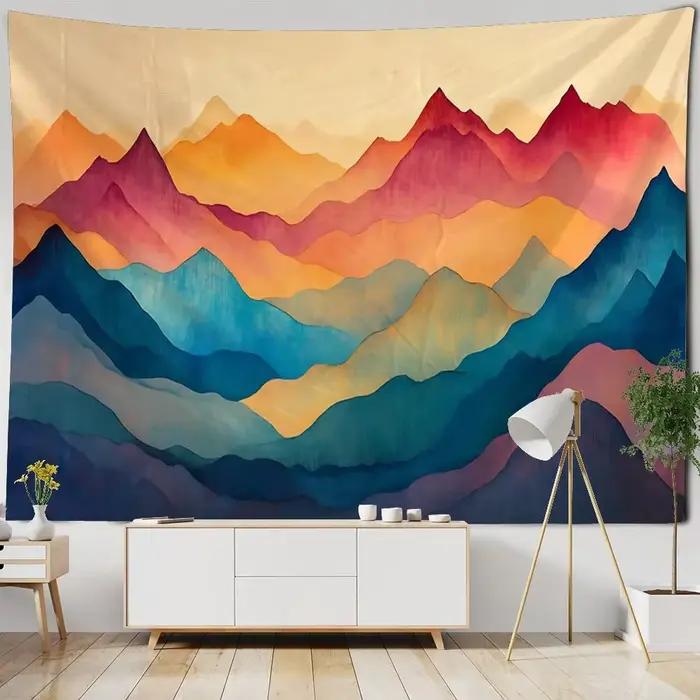 Salon Simple décoration moderne abstrait Mural Style bohème tapisserie paysage Art peinture tenture murale tissu