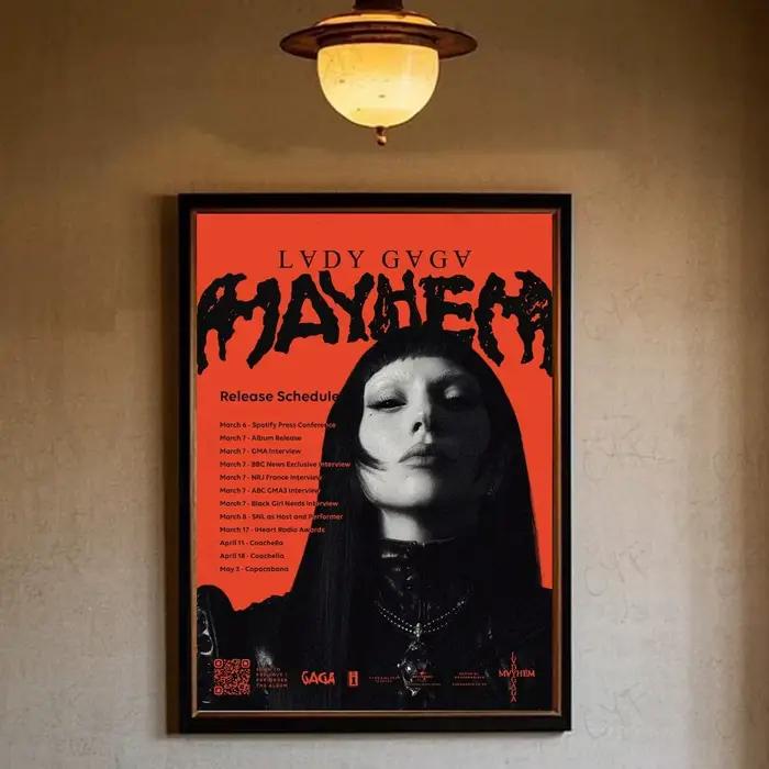 Affiche Singer L-Lady Gaga Mayhem