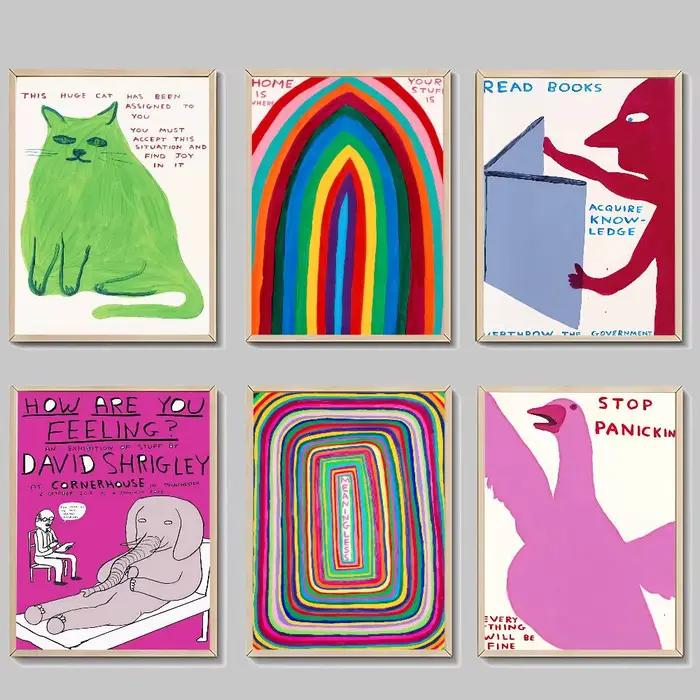 Peinture David Shrigley Art – Impressions et affiches de qualité supérieure