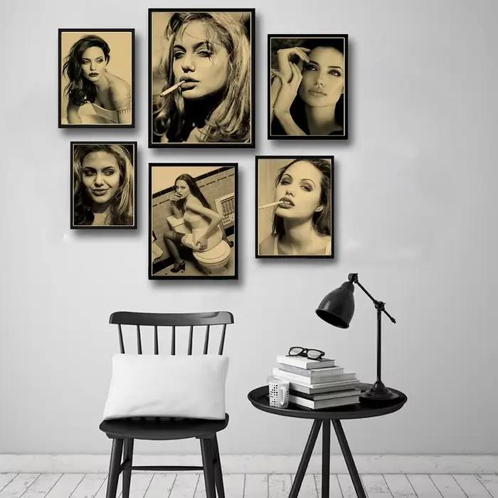Angelina Jolie – affiche Vintage en papier Kraft