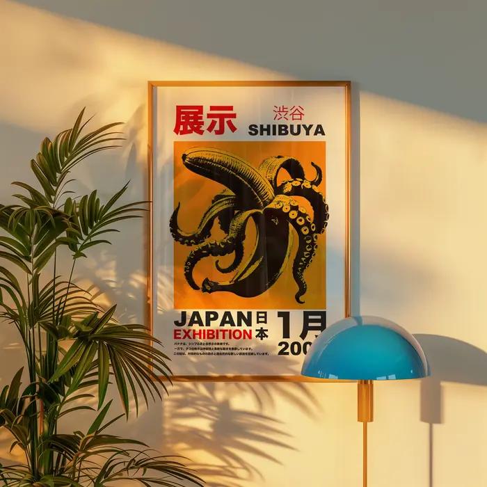 Affiche murale d'exposition japonaise
