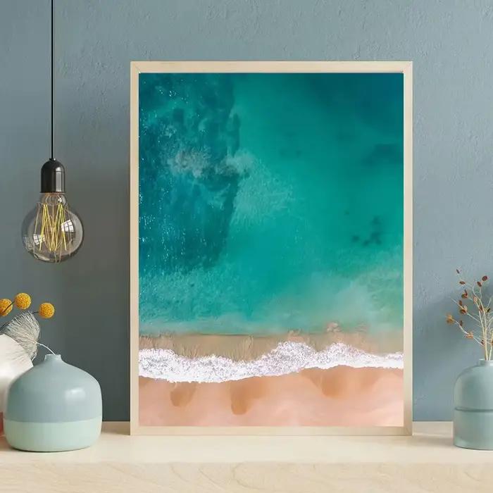 Toile de peinture de paysage marin de plage