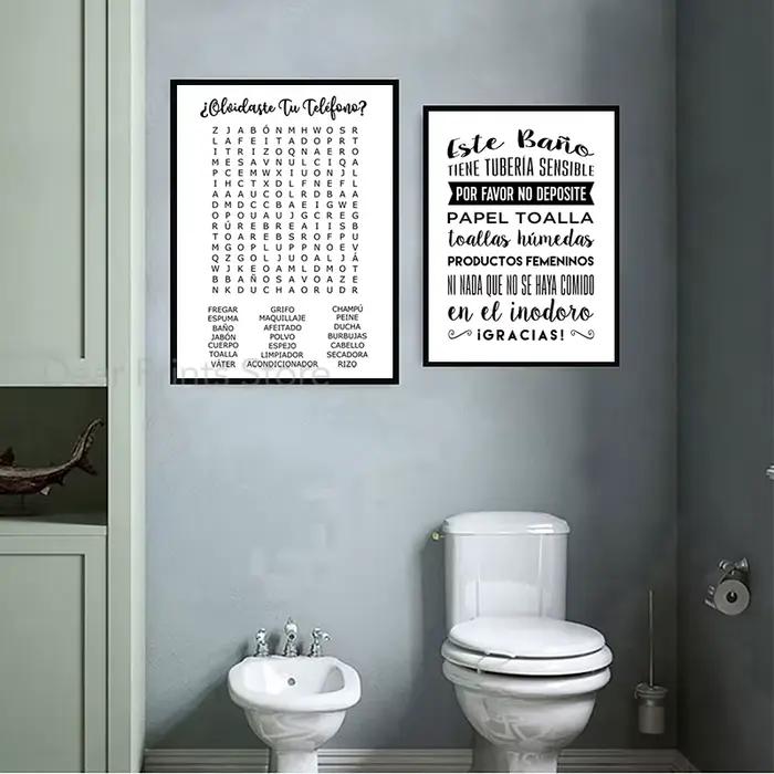 Toile d'art mural pour buanderie espagnole