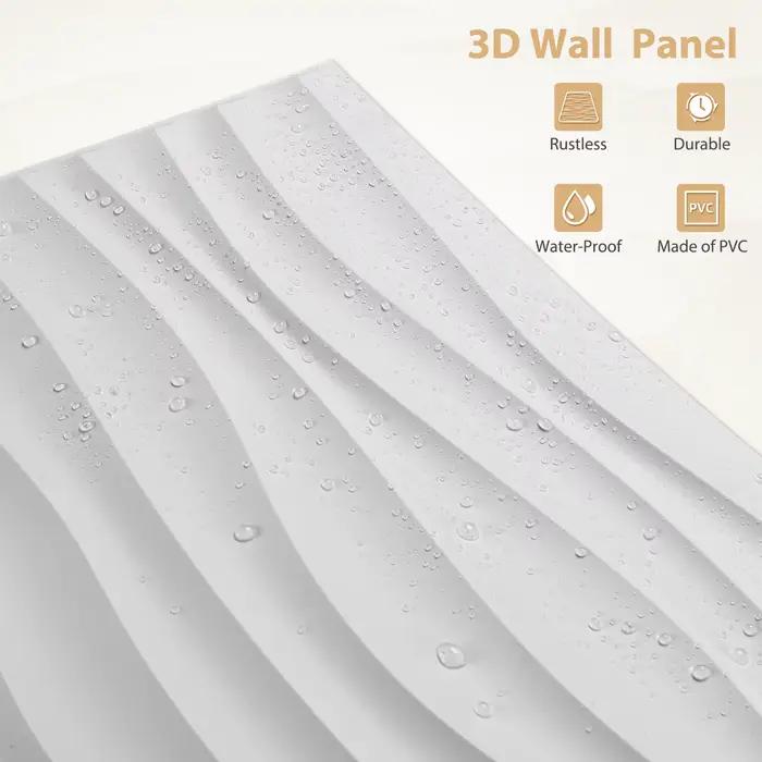 Panneaux Ondulés en PVC pour Décoration Murale Intérieure