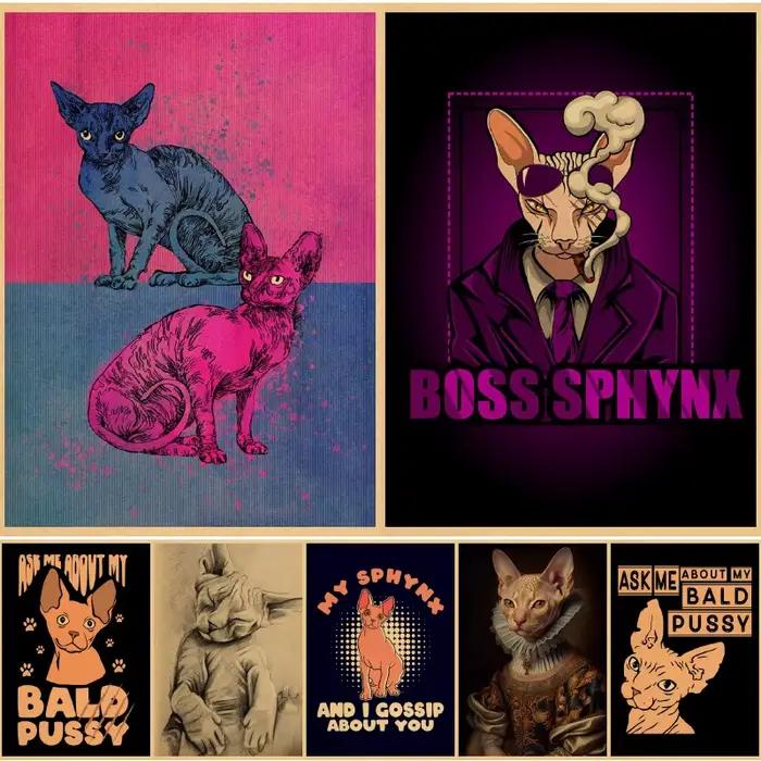 Sphinx – affiche de chat rétro