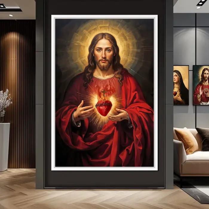 Affiches d'art chrétien sacré cœur jésus