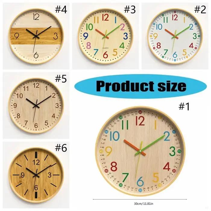 Horloge murale à chiffres de 12 pouces facile à lire