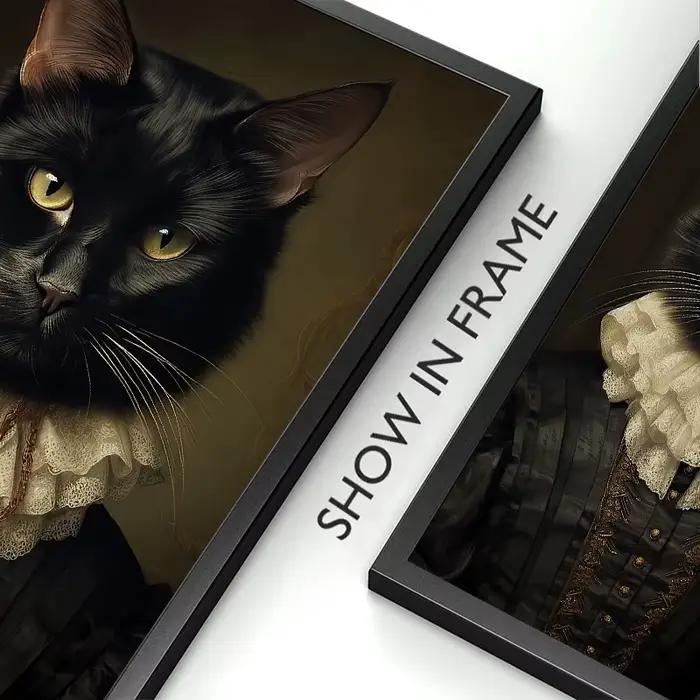Portrait de chat de la Renaissance Vintage