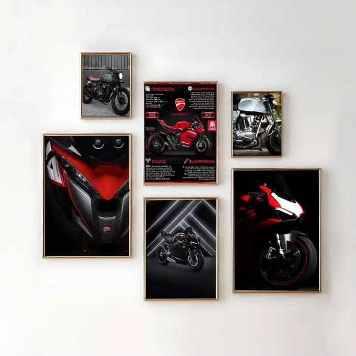 D-Ducati affiche Kraft Club Bar papier Vintage affiches mur Art peinture chambre étude autocollants